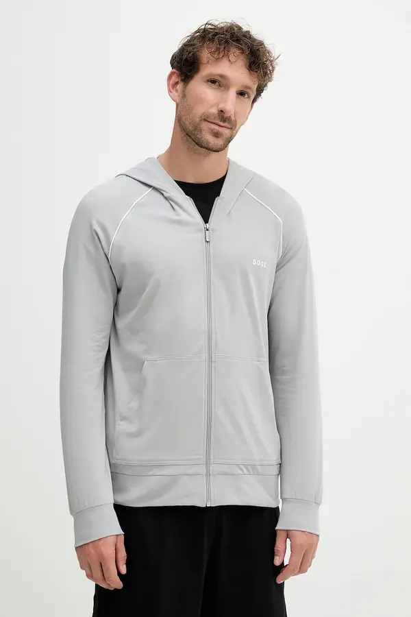 BOSS BOSS jopica s kapuco moška bombažna z elastanom Mix&Match Jacket H