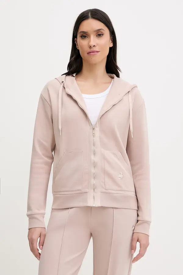 BOSS BOSS jopica s kapuco ženska z bombažem Shiny B Jacket H.