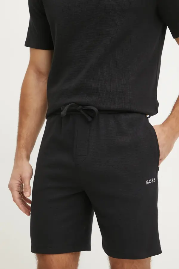 BOSS BOSS loungewear kratke hlače moške z bombažem Waffle Shorts