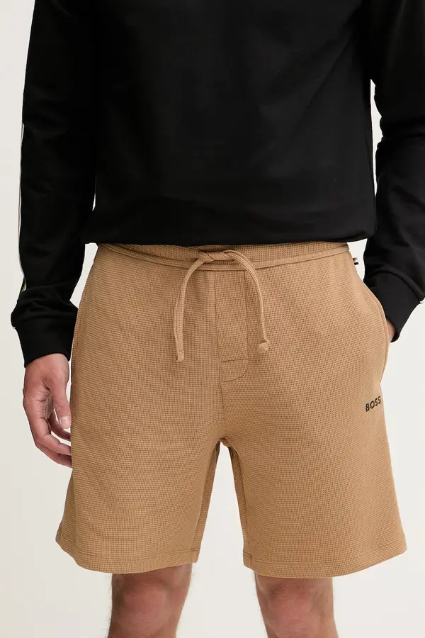 BOSS BOSS loungewear kratke hlače moške z bombažem Waffle Shorts