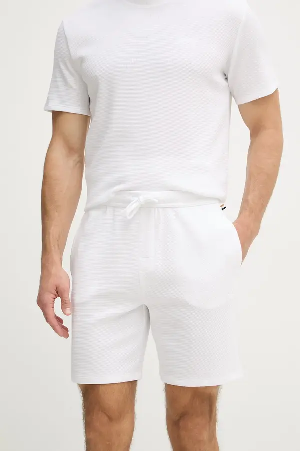 BOSS BOSS loungewear kratke hlače moške z bombažem Waffle Shorts