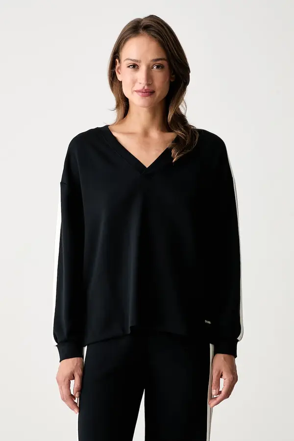 BOSS BOSS loungewear pulover ženski z modalom TONE_Sweatshirt