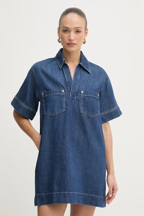 BOSS Orange BOSS Orange denim obleka C POLO DRESS
