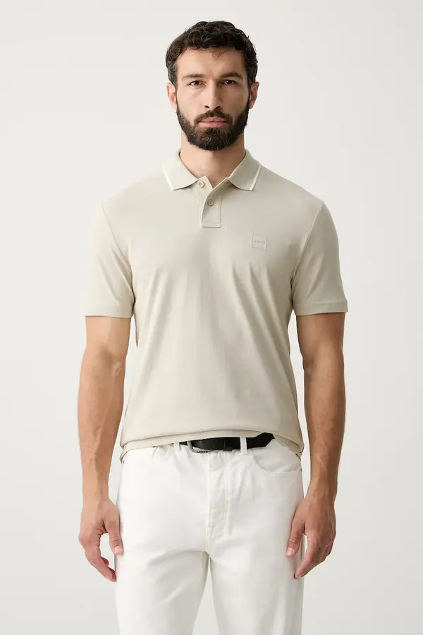 BOSS Orange BOSS Orange polo majica moška bombažna Passerford