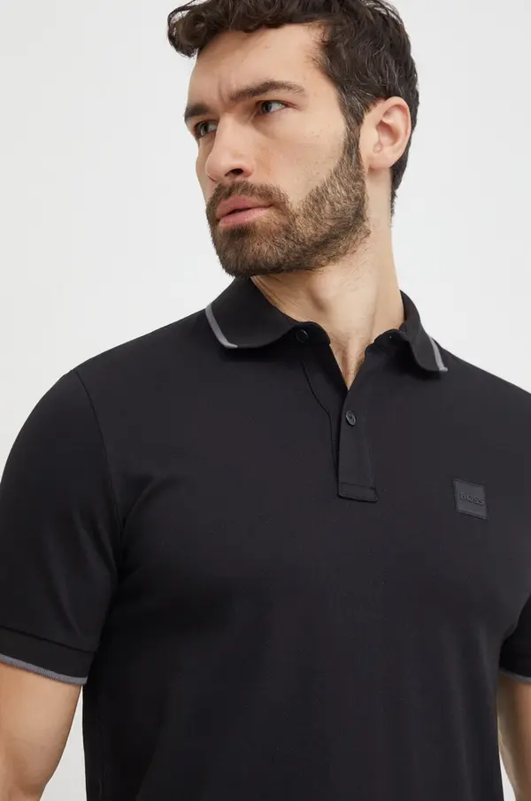 BOSS Orange BOSS Orange polo majica moška bombažna z elastanom Passertip