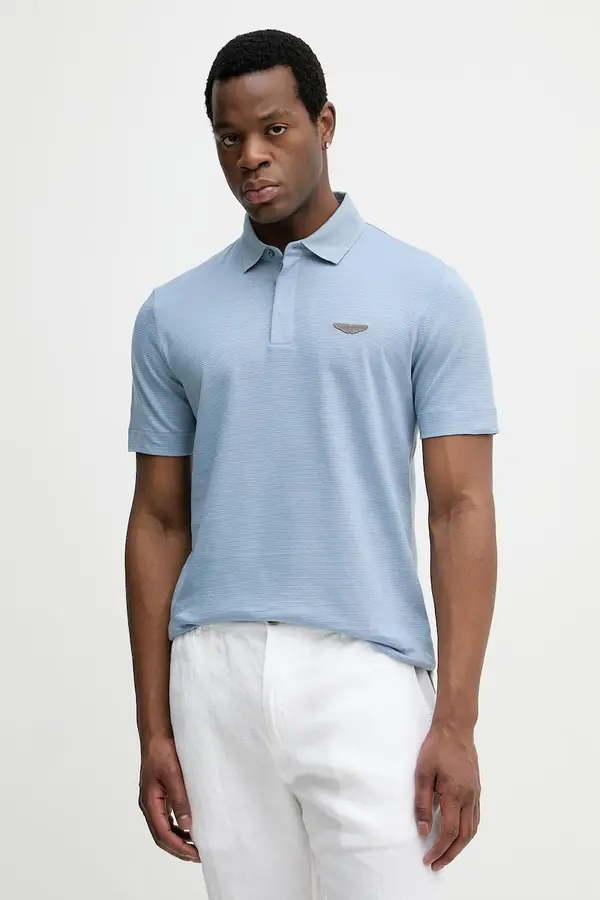 BOSS BOSS polo majica moška z lanom BOSS X ASTON MARTIN