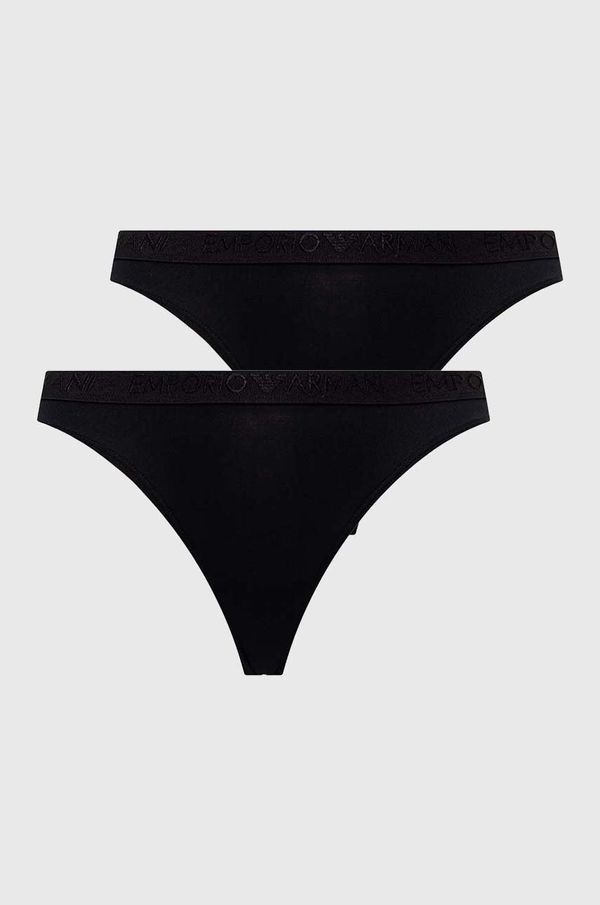 Emporio Armani Underwear Brazilke Emporio Armani Underwear 2-pack črna barva