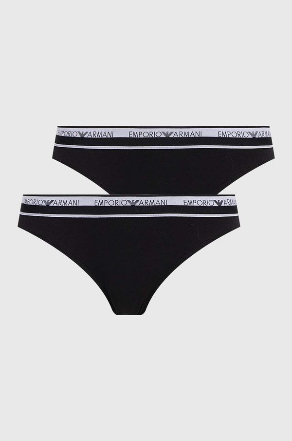 Emporio Armani Underwear Brazilke Emporio Armani Underwear 2-pack črna barva