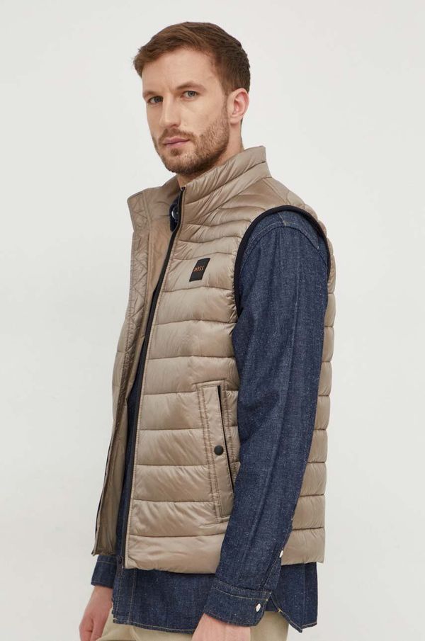 BOSS Orange Brezrokavnik Boss Orange moški, rjava barva