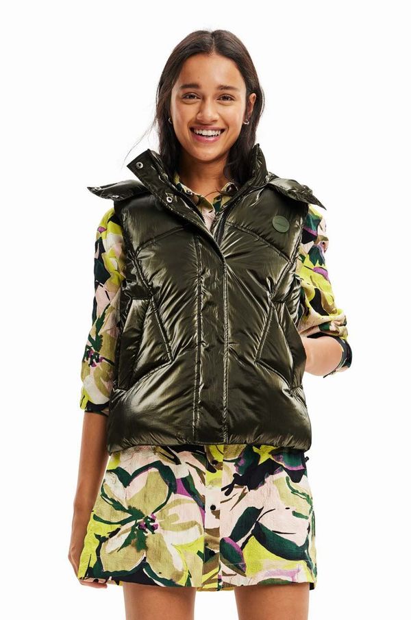 Desigual Brezrokavnik Desigual ženski, zelena barva