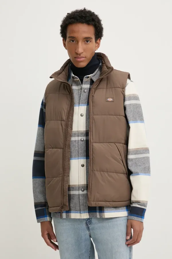 Dickies Brezrokavnik Dickies moški, rjava barva