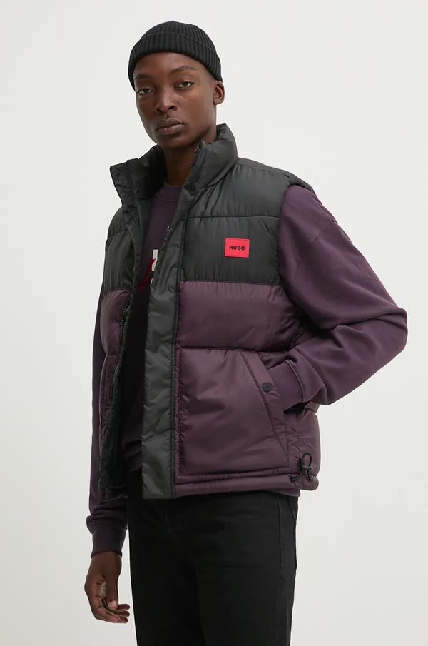 HUGO Brezrokavnik HUGO moški, vijolična barva
