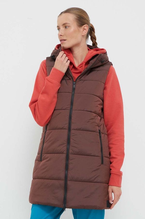 Jack Wolfskin Brezrokavnik Jack Wolfskin ženski, rjava barva