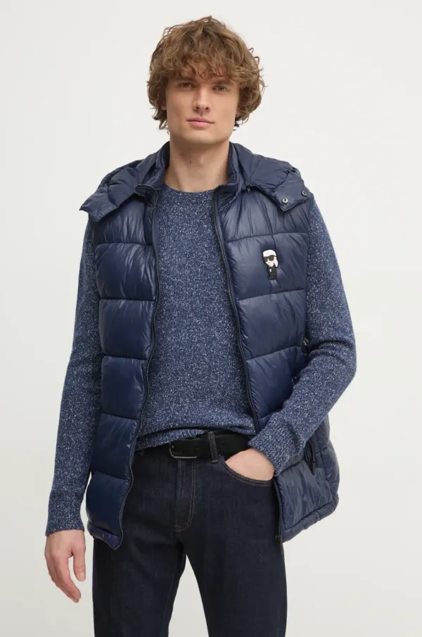 Karl Lagerfeld Brezrokavnik Karl Lagerfeld moški, mornarsko modra barva, 544590.505023