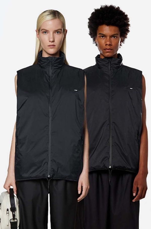 Rains Brezrokavnik Rains Oadded Nylon Vest črna barva