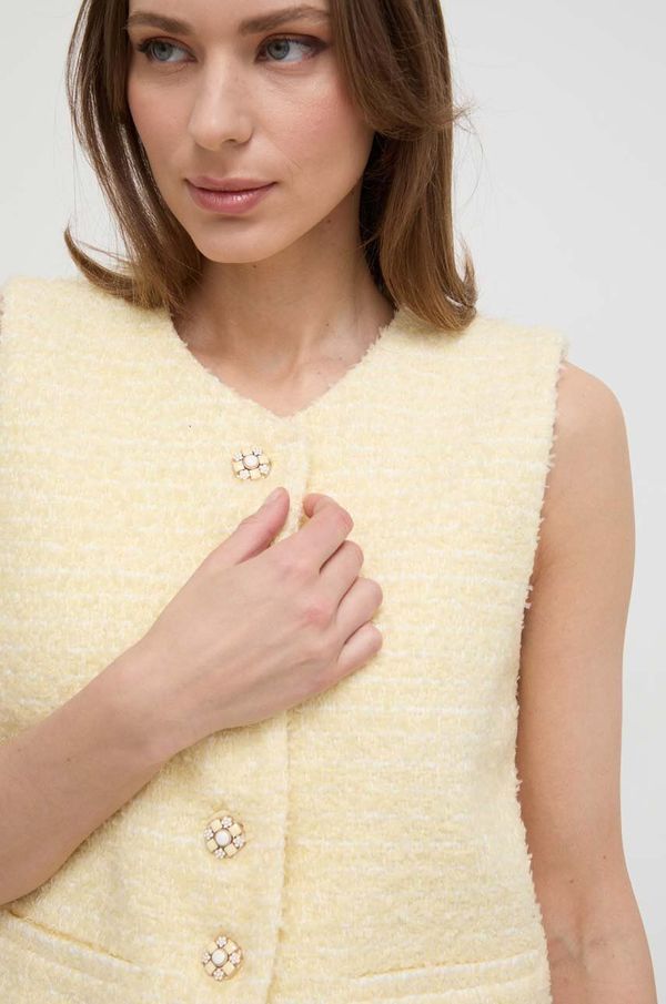 Miss Sixty Brezrokavnik s primesjo volne Miss Sixty rumena barva