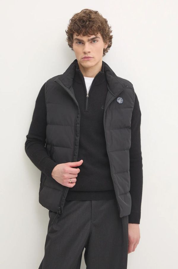 Abercrombie & Fitch Brezrokavnik s puhom Abercrombie & Fitch moški, črna barva, KI132-4152