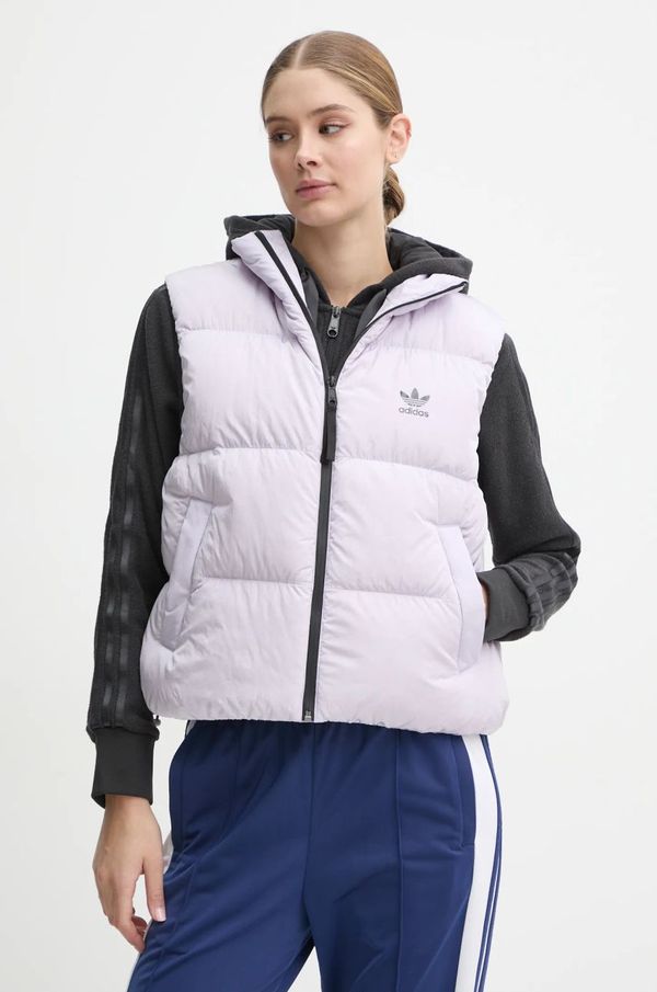 adidas Originals Brezrokavnik s puhom adidas Originals Regen Down Vest ženski, vijolična barva, IW8366