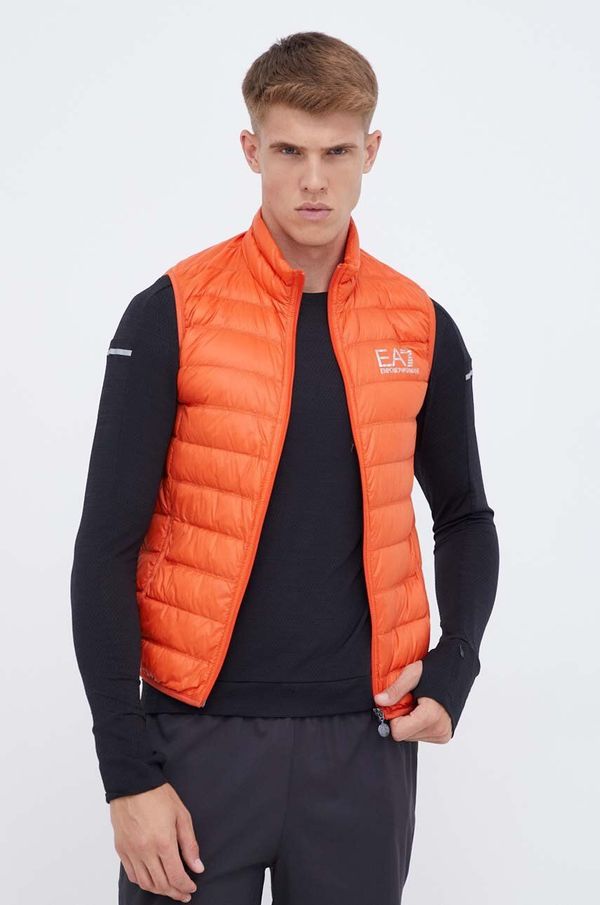 EA7 Emporio Armani Brezrokavnik s puhom EA7 Emporio Armani moški, oranžna barva