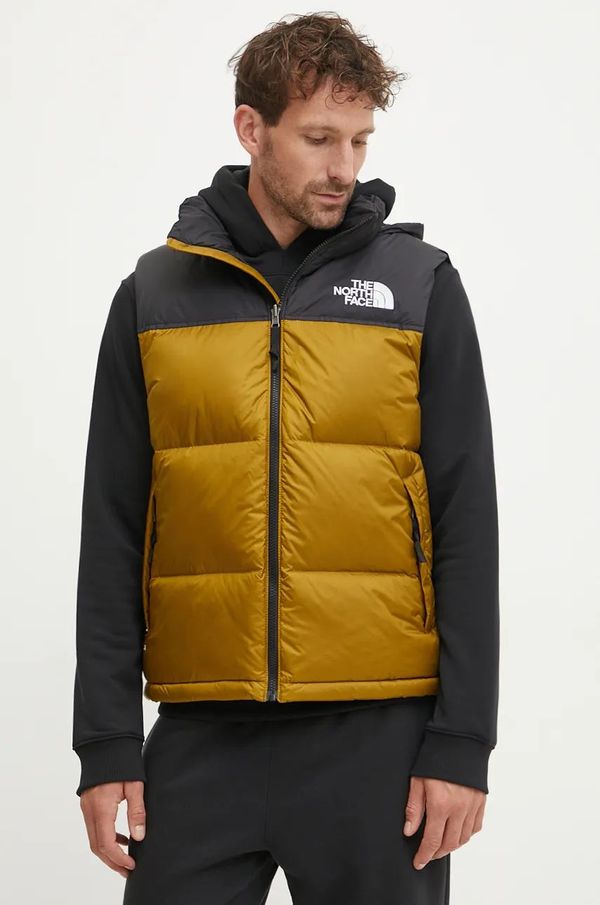 The North Face Brezrokavnik s puhom The North Face 1996 Retro Nuptse moški, zelena barva, NF0A3JQQ5HO1