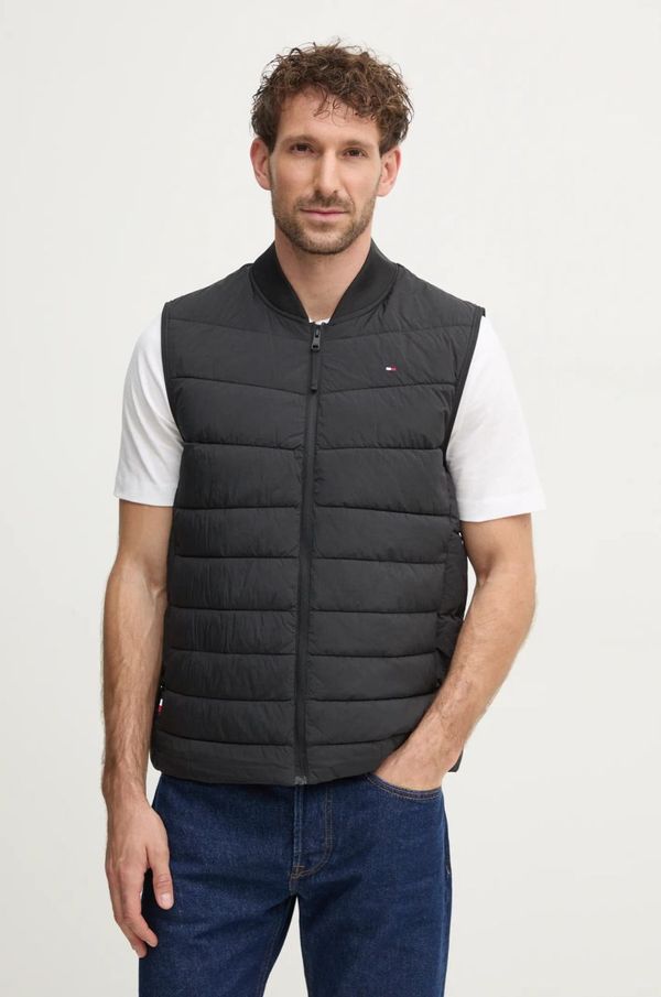 Tommy Hilfiger Brezrokavnik Tommy Hilfiger moški, črna barva, MW0MW37680