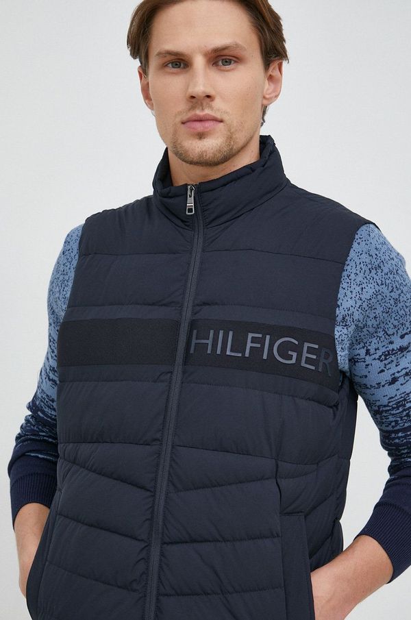 Tommy Hilfiger Brezrokavnik Tommy Hilfiger moški, mornarsko modra barva