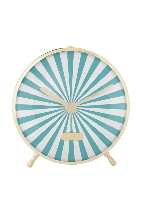 Karlsson Budilka Karlsson Candy Swirl turkizna barva