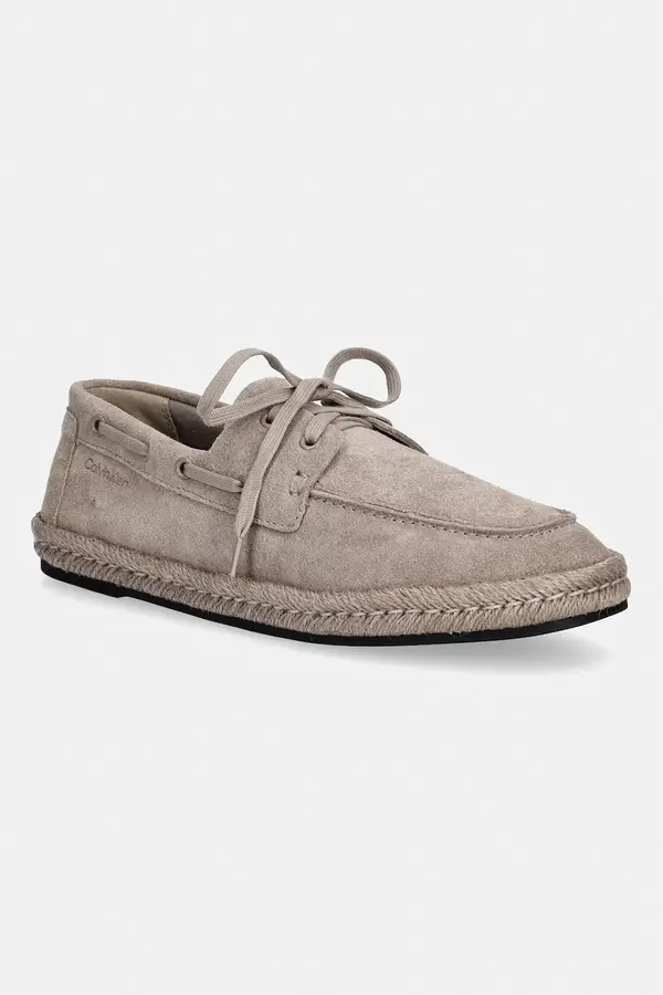 Calvin Klein Calvin Klein espadrile moške semišaste ESPADRILLE HYBRID BOAT SU