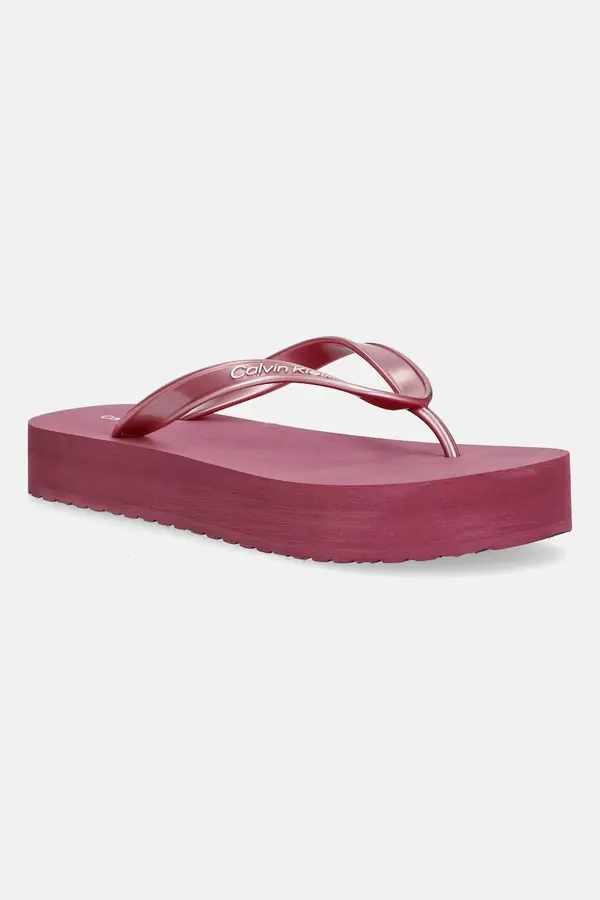 Calvin Klein Calvin Klein japonke ženske FLATFORM FLIP FLOP MET TPU
