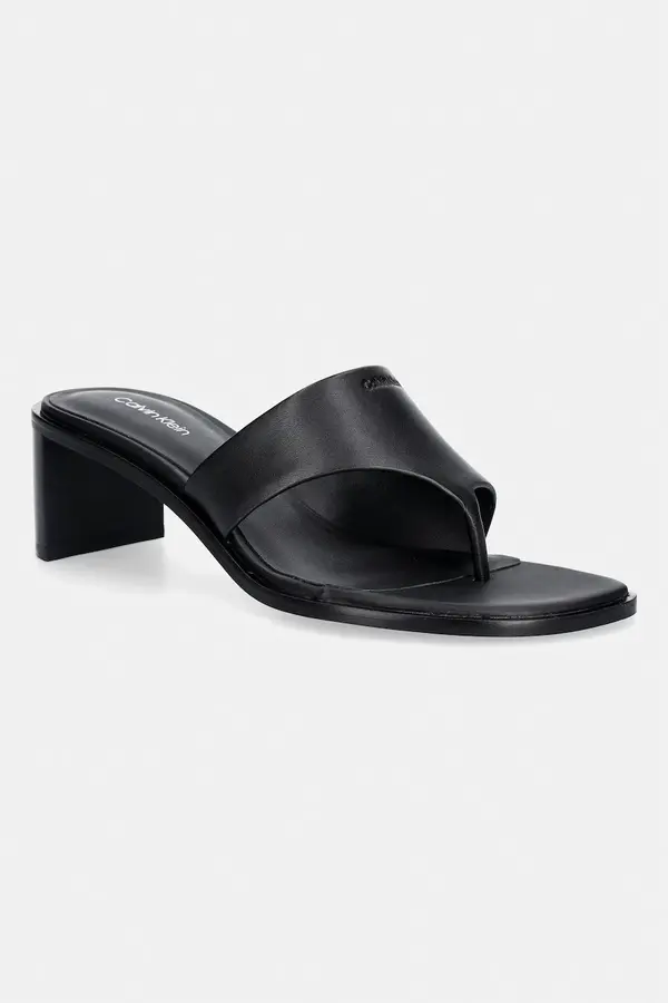 Calvin Klein Calvin Klein japonke ženske usnjene BLOCK HEEL SNDL THONG LTH