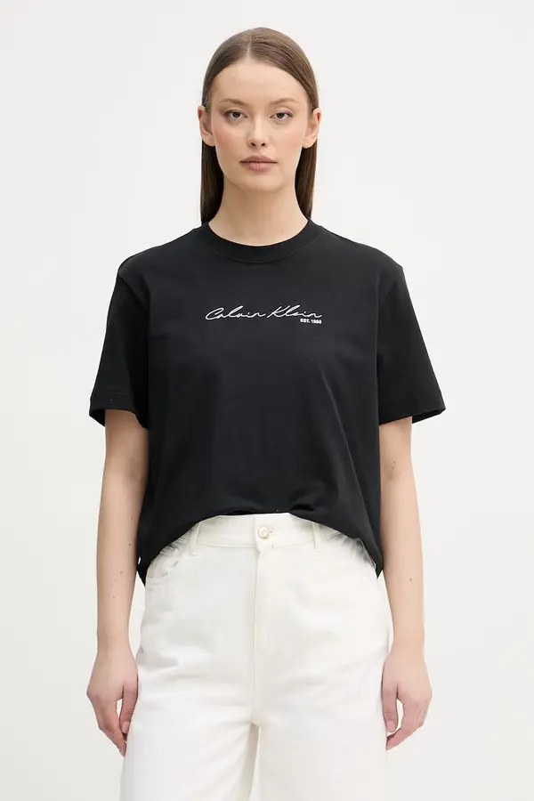 Calvin Klein Jeans Calvin Klein Jeans kratka majica ženska bombažna