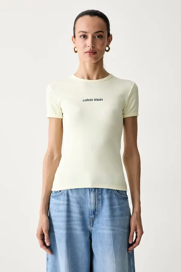 Calvin Klein Jeans Calvin Klein Jeans kratka majica ženska bombažna z elastanom