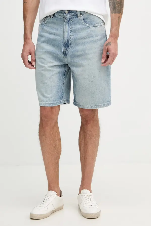 Calvin Klein Jeans Calvin Klein Jeans kratke hlače moške z dodatkom lanu