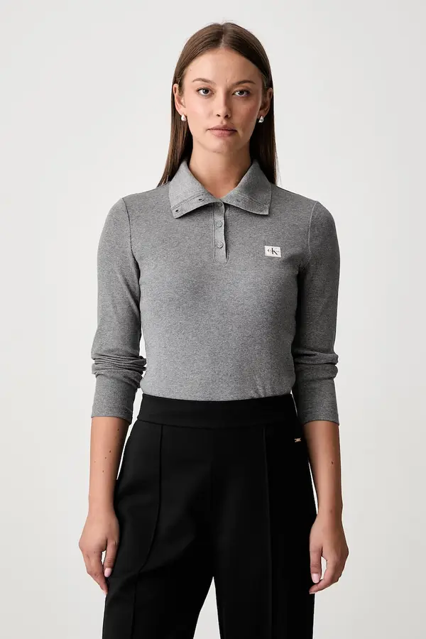 Calvin Klein Jeans Calvin Klein Jeans majica z dolgimi rokavi ženska bombažna z elastanom
