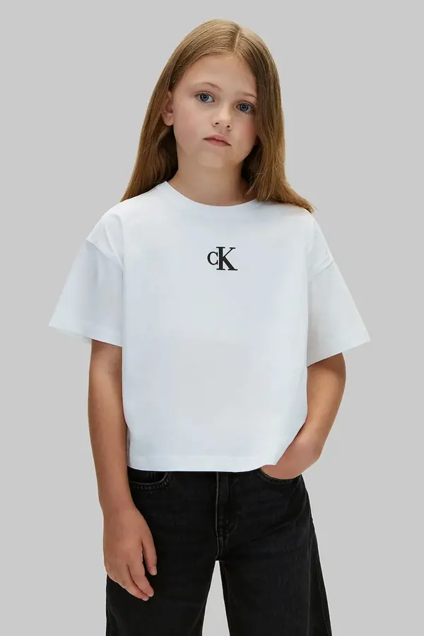 Calvin Klein Jeans Calvin Klein Jeans osnovna kratka majica otroška bombažna