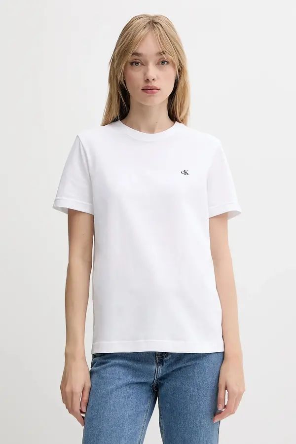 Calvin Klein Jeans Calvin Klein Jeans osnovna kratka majica ženska bombažna