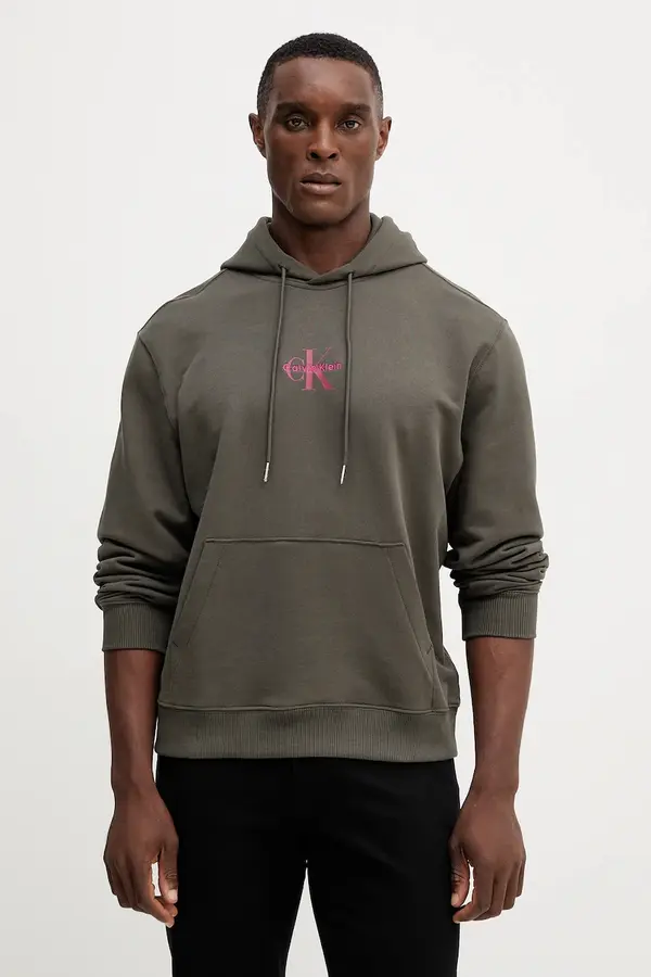 Calvin Klein Jeans Calvin Klein Jeans Pulover s kapuco moški bombažen