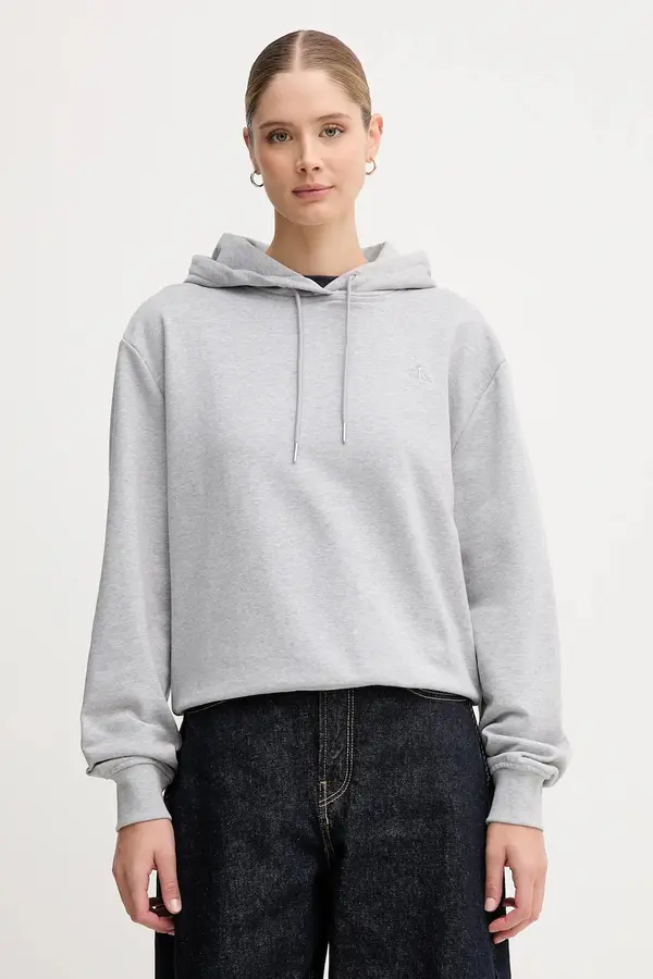 Calvin Klein Jeans Calvin Klein Jeans pulover s kapuco ženski bombažen