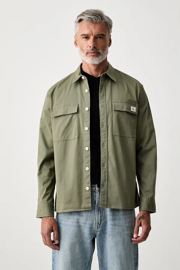 Calvin Klein Jeans Calvin Klein Jeans safari srajca moška bombažna z elastanom