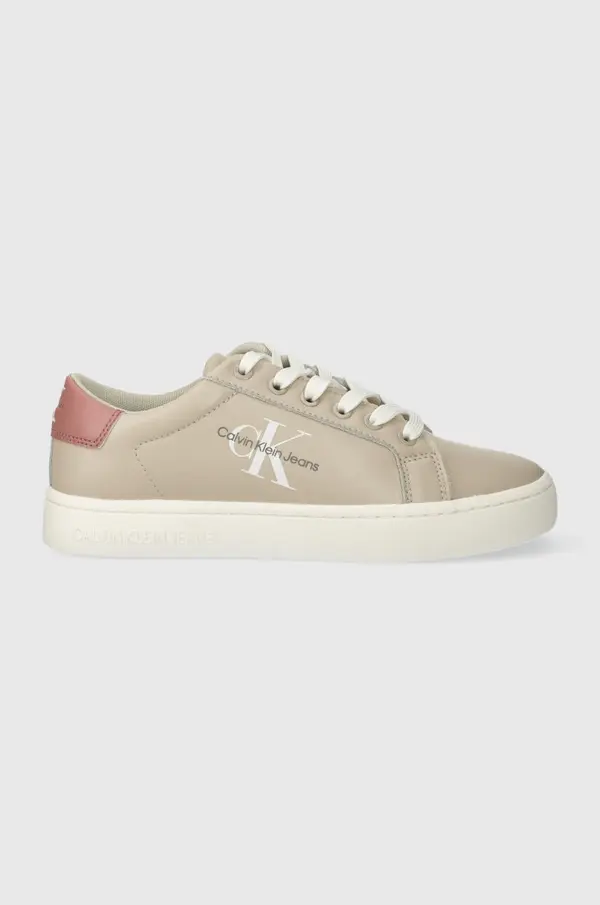 Calvin Klein Jeans Calvin Klein Jeans Usnjene superge Calvin Klein Jeans CLASSIC CUPSOLE LACEUP LTH WN