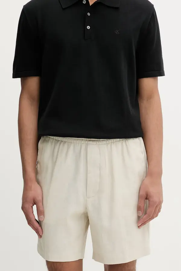 Calvin Klein Calvin Klein kratke hlače moške z lanom