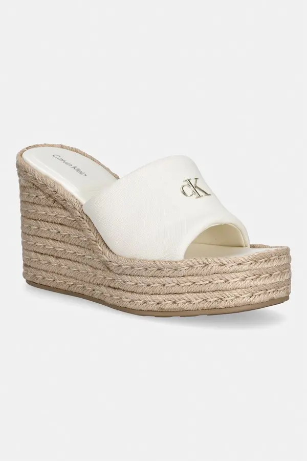 Calvin Klein Calvin Klein natikači s polno peto ženski WEDGE ESPAD 70 CANVAS MG