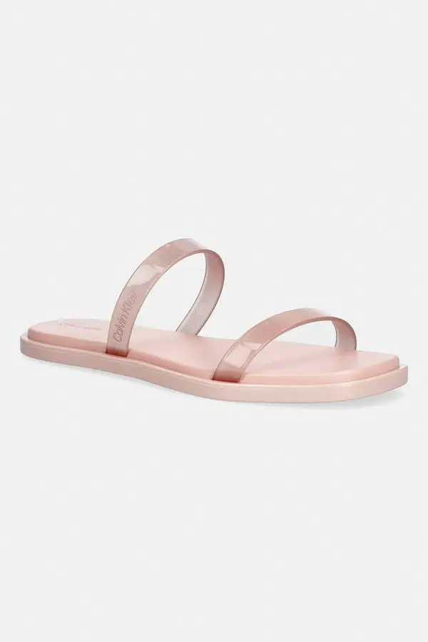 Calvin Klein Calvin Klein natikači ženski JELLY SNDL DOUB BAR SHINY ST TPU