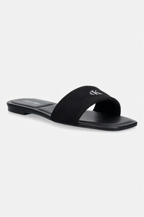Calvin Klein Calvin Klein Natikači ženski SQUARE FLAT SNDL CANVAS HW