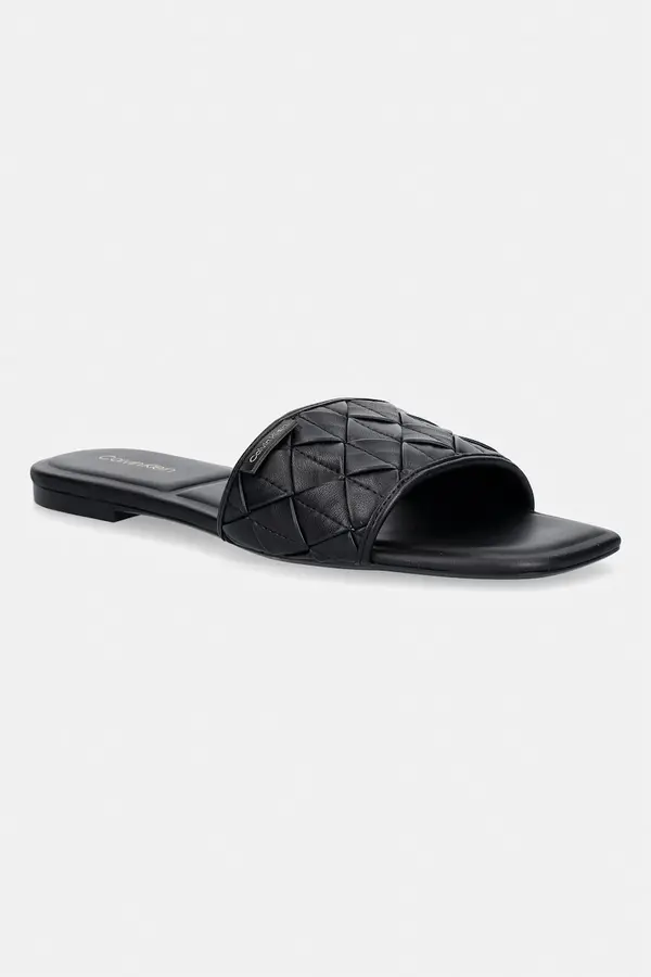 Calvin Klein Calvin Klein natikači ženski SQUARE FLAT SNDL WOVEN LTH