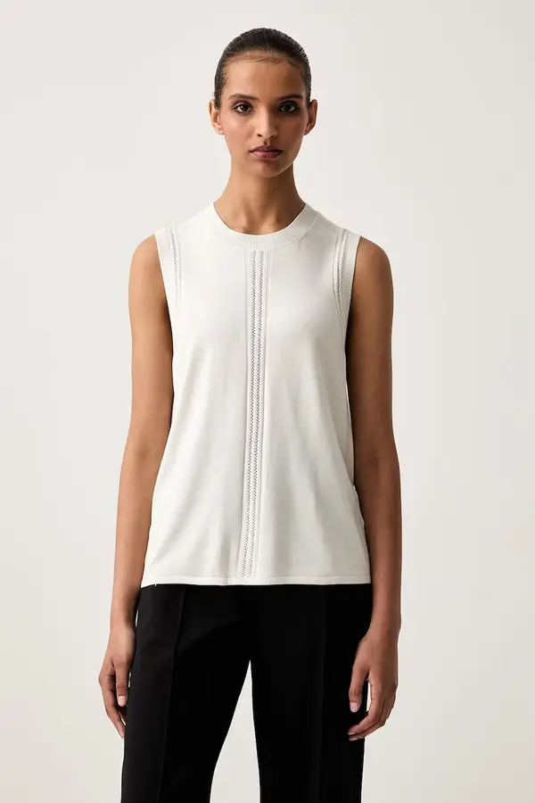 Calvin Klein Calvin Klein pleten top ženski z viskozo