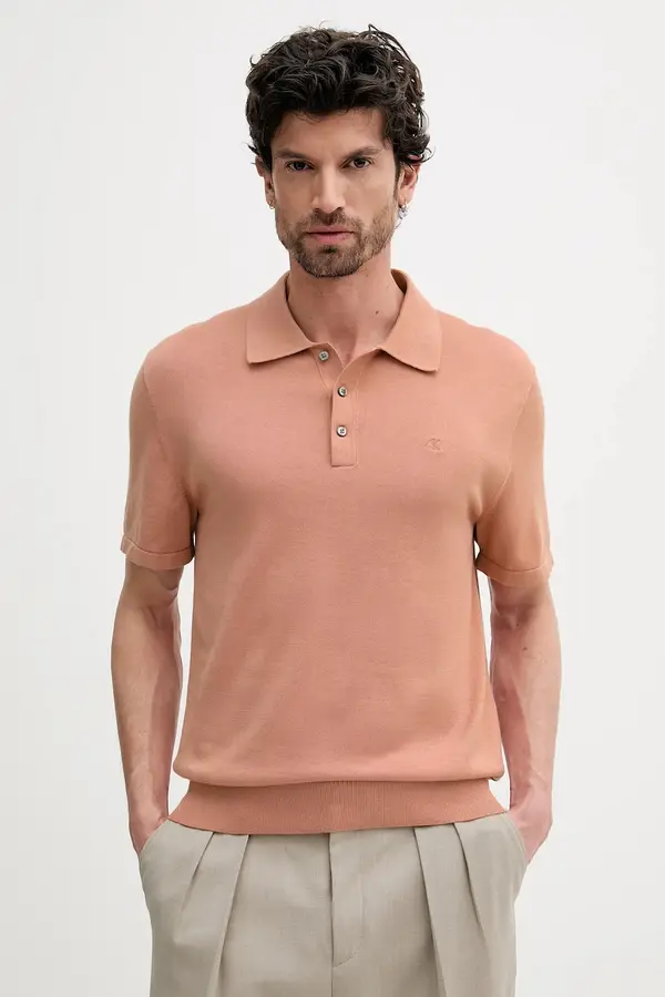 Calvin Klein Calvin Klein pletena polo majica moška bombažna