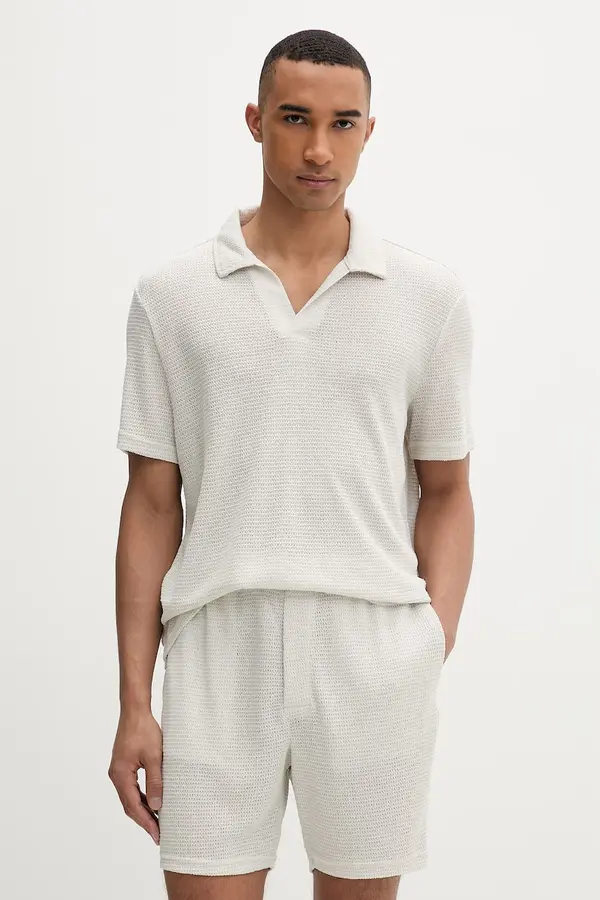 Calvin Klein Calvin Klein pletena polo majica moška z viskozo