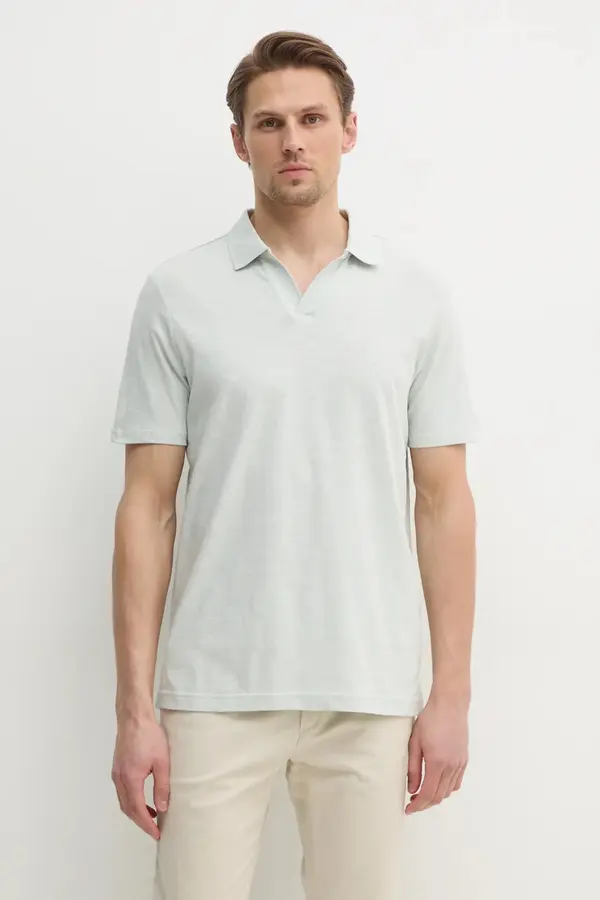 Calvin Klein Calvin Klein Polo z mešanico lana Calvin Klein