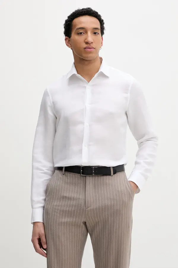 Calvin Klein Calvin Klein srajca moška z lanom